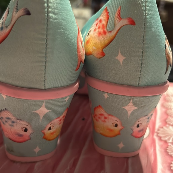 Mary Jane mermaid unique silk hand made shoes - Picture 2 of 5